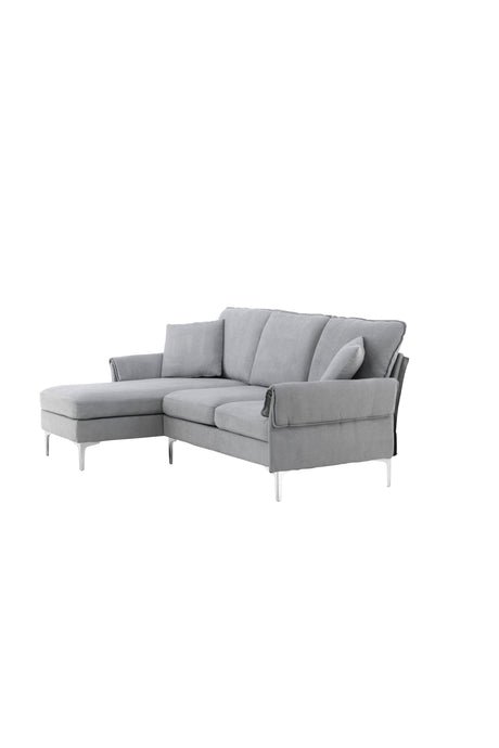 Toulouse 3 - Sitzer Sofa - grau/Polyester - 3 - Sitzer Sofas - ALVAHOME