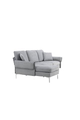 Toulouse 3 - Sitzer Sofa - grau/Polyester - 3 - Sitzer Sofas - ALVAHOME
