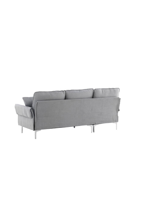 Toulouse 3 - Sitzer Sofa - grau/Polyester - 3 - Sitzer Sofas - ALVAHOME