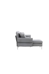 Toulouse 3 - Sitzer Sofa - grau/Polyester - 3 - Sitzer Sofas - ALVAHOME