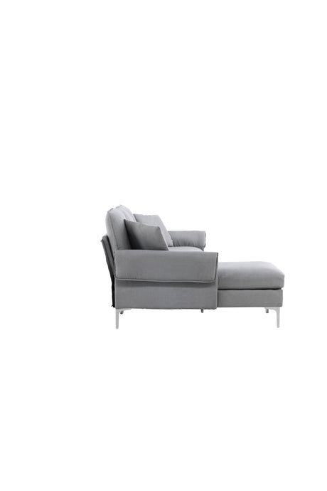Toulouse 3 - Sitzer Sofa - grau/Polyester - 3 - Sitzer Sofas - ALVAHOME