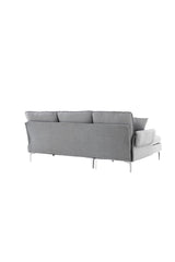 Toulouse 3 - Sitzer Sofa - grau/Polyester - 3 - Sitzer Sofas - ALVAHOME