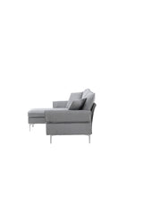 Toulouse 3 - Sitzer Sofa - grau/Polyester - 3 - Sitzer Sofas - ALVAHOME