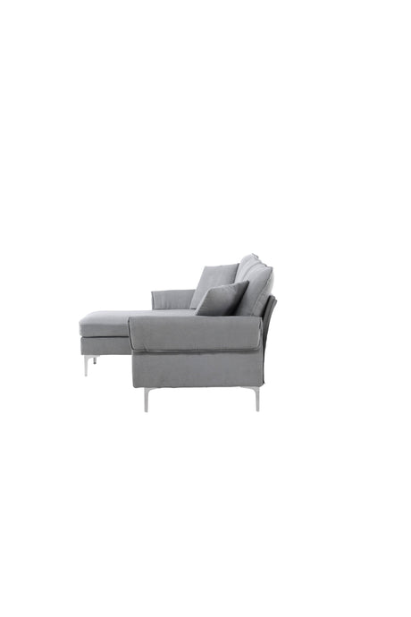 Toulouse 3 - Sitzer Sofa - grau/Polyester - 3 - Sitzer Sofas - ALVAHOME