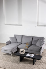 Toulouse 3 - Sitzer Sofa - grau/Polyester - 3 - Sitzer Sofas - ALVAHOME