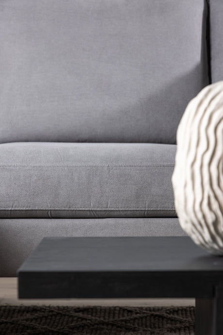 Toulouse 3 - Sitzer Sofa - grau/Polyester - 3 - Sitzer Sofas - ALVAHOME