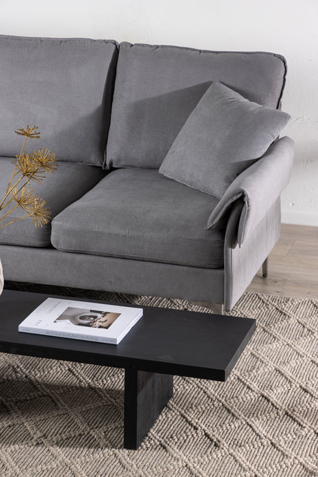 Toulouse 3 - Sitzer Sofa - grau/Polyester - 3 - Sitzer Sofas - ALVAHOME