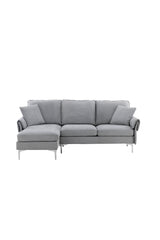 Toulouse 3 - Sitzer Sofa - grau/Polyester - 3 - Sitzer Sofas - ALVAHOME