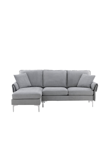 Toulouse 3 - Sitzer Sofa - grau/Polyester - 3 - Sitzer Sofas - ALVAHOME