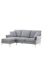 Toulouse 3 - Sitzer Sofa - grau/Polyester - 3 - Sitzer Sofas - ALVAHOME