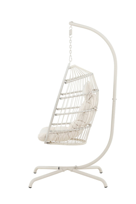 Trezza Hängesessel - beige/Stahl - Hängesessel - ALVAHOME