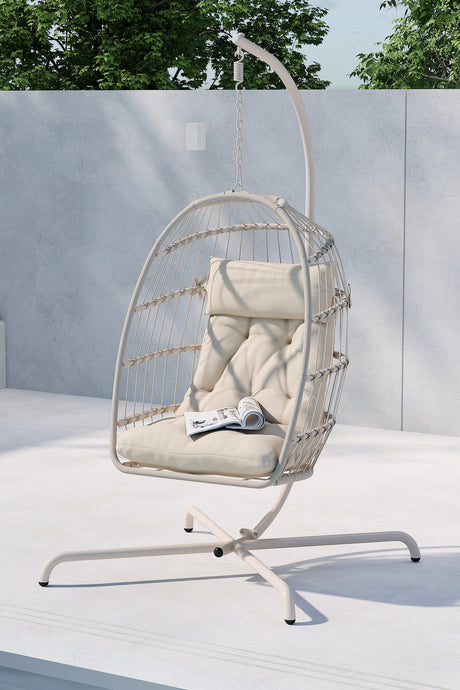Trezza Hängesessel - beige/Stahl - Hängesessel - ALVAHOME