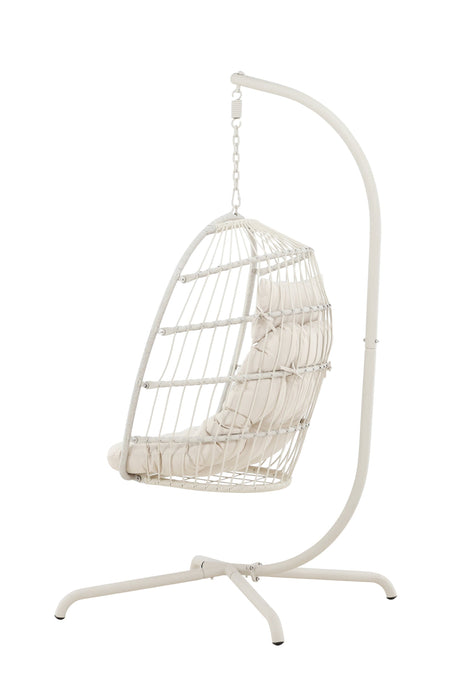 Trezza Hängesessel - beige/Stahl - Hängesessel - ALVAHOME