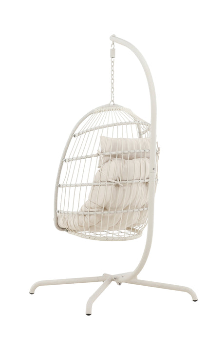 Trezza Hängesessel - beige/Stahl - Hängesessel - ALVAHOME