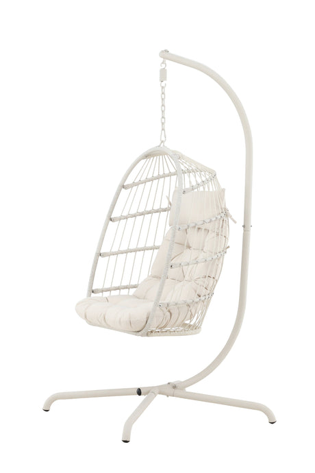 Trezza Hängesessel - beige/Stahl - Hängesessel - ALVAHOME
