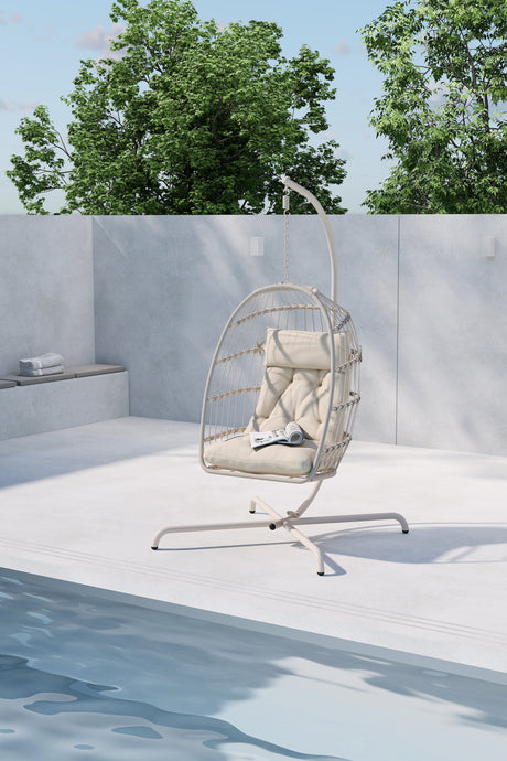 Trezza Hängesessel - beige/Stahl - Hängesessel - ALVAHOME