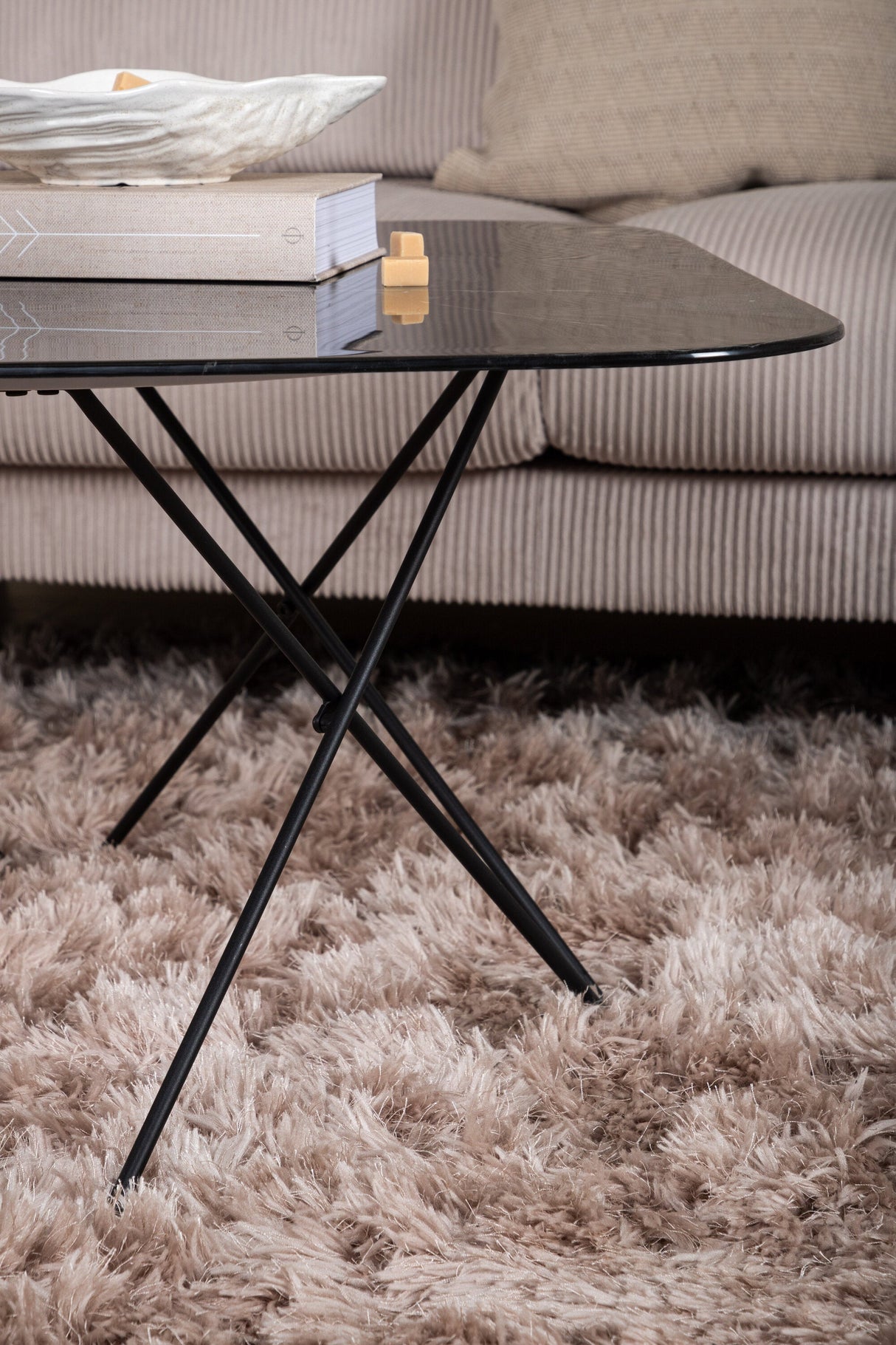 Tristar Couchtisch - schwarz/Glas - Couchtische - ALVAHOME