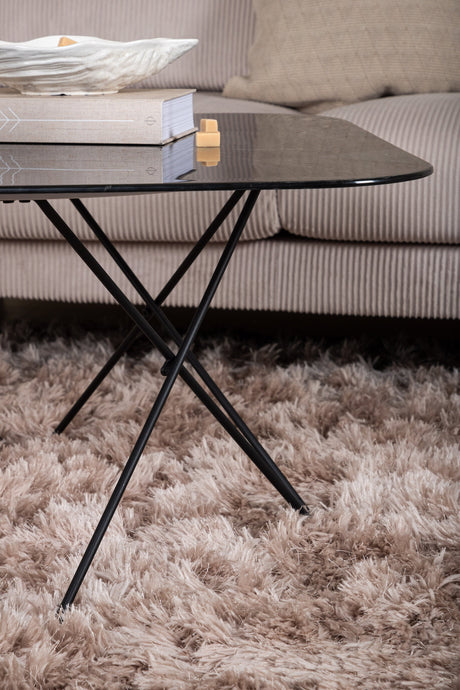 Tristar Couchtisch - schwarz/Glas - Couchtische - ALVAHOME