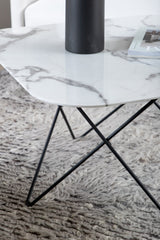 Tristar Couchtisch - weiß/Glas - Couchtische - ALVAHOME