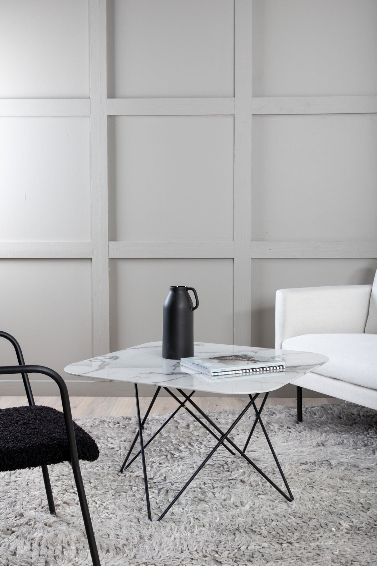 Tristar Couchtisch - weiß/Glas - Couchtische - ALVAHOME