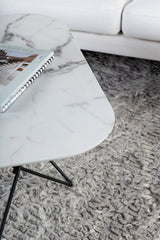 Tristar Couchtisch - weiß/Glas - Couchtische - ALVAHOME