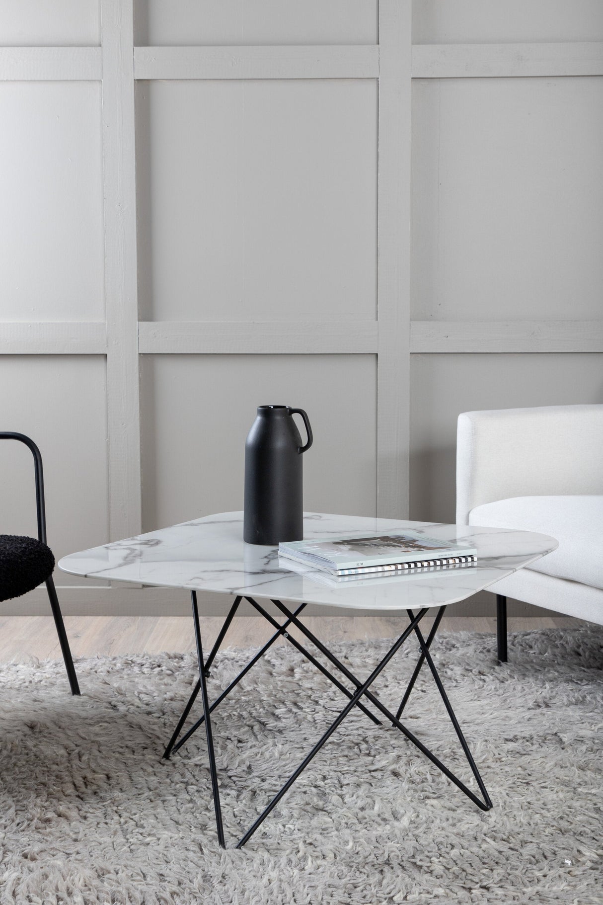 Tristar Couchtisch - weiß/Glas - Couchtische - ALVAHOME