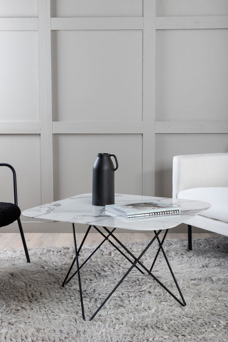 Tristar Couchtisch - weiß/Glas - Couchtische - ALVAHOME