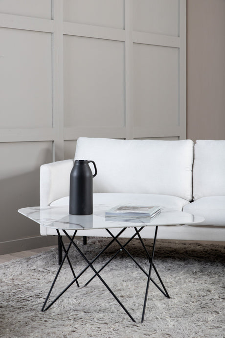 Tristar Couchtisch - weiß/Glas - Couchtische - ALVAHOME
