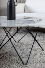 Tristar Couchtisch - weiß/Glas - Couchtische - ALVAHOME