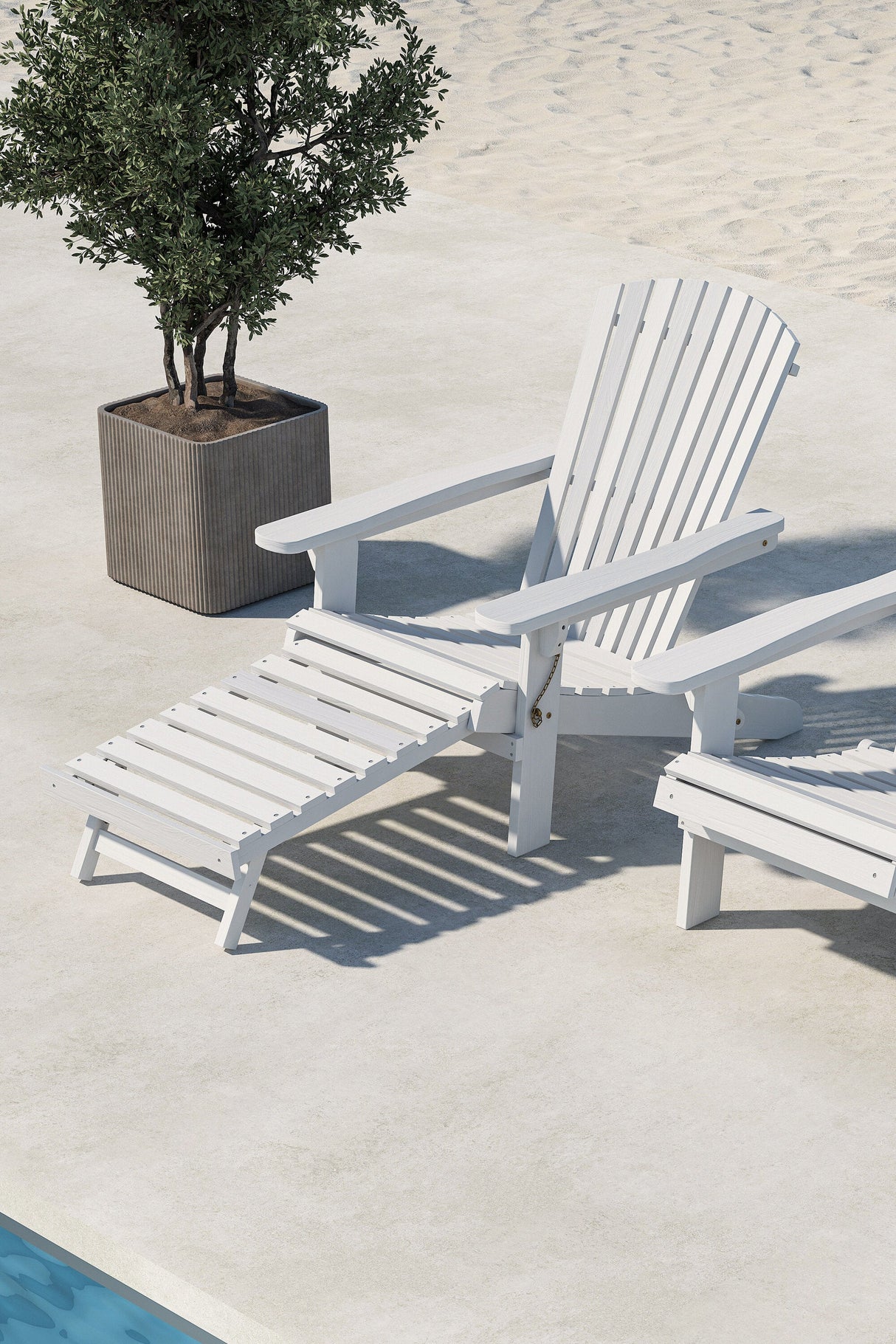 Tropea Outdoor Sun - Lounge - weiß/Akazie - Outdoor Sun - Lounges - ALVAHOME