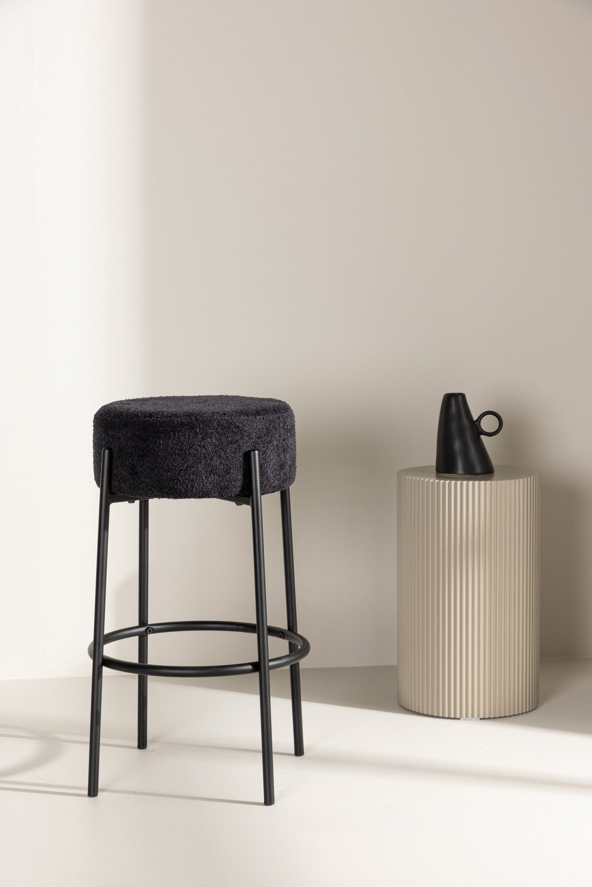 Tucson Barhocker - schwarz/Bouclé - Barhocker - ALVAHOME