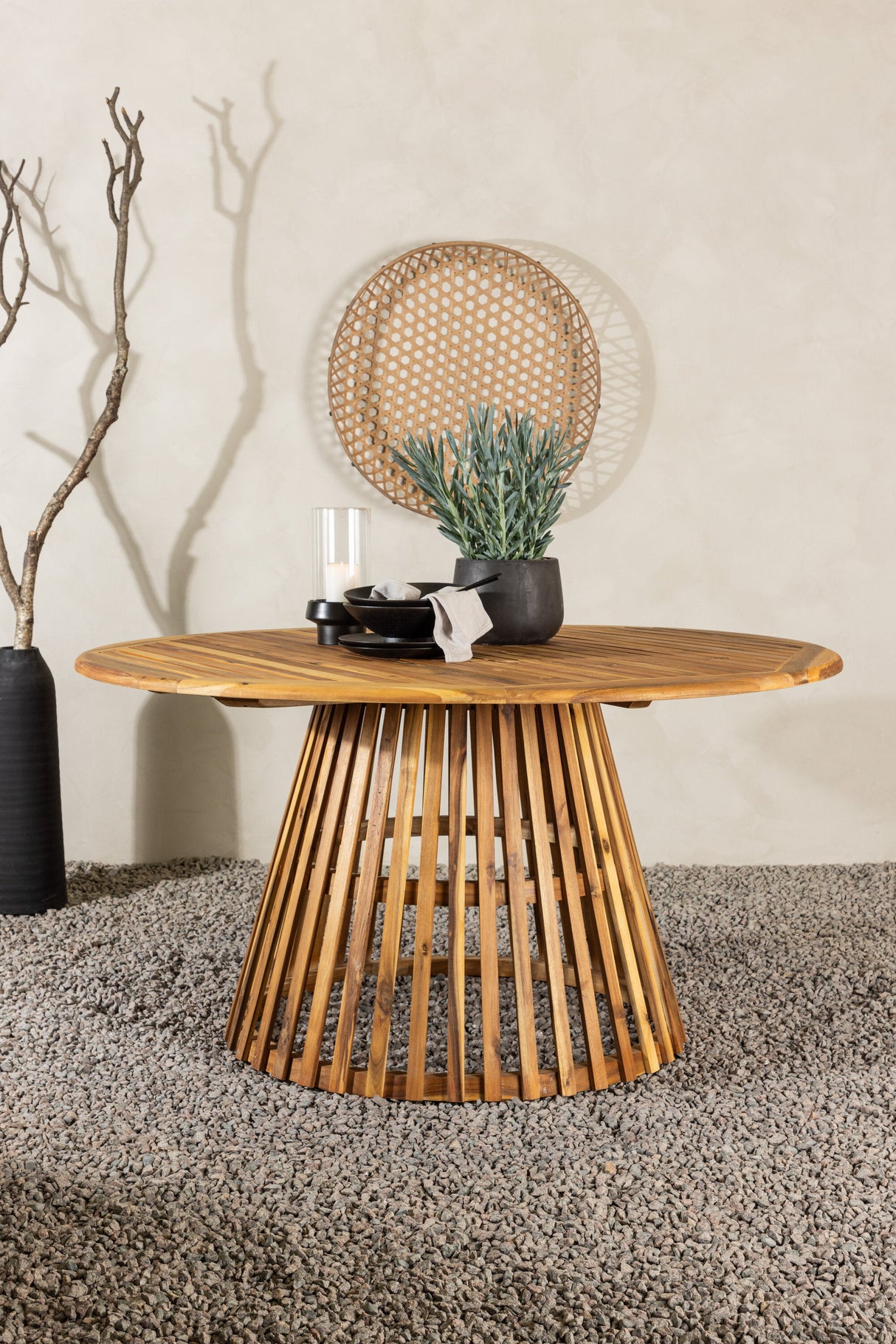 Tucumán Outdoor - Esstisch rund - natur/Akazie - Outdoor - Esstische (rund) - ALVAHOME