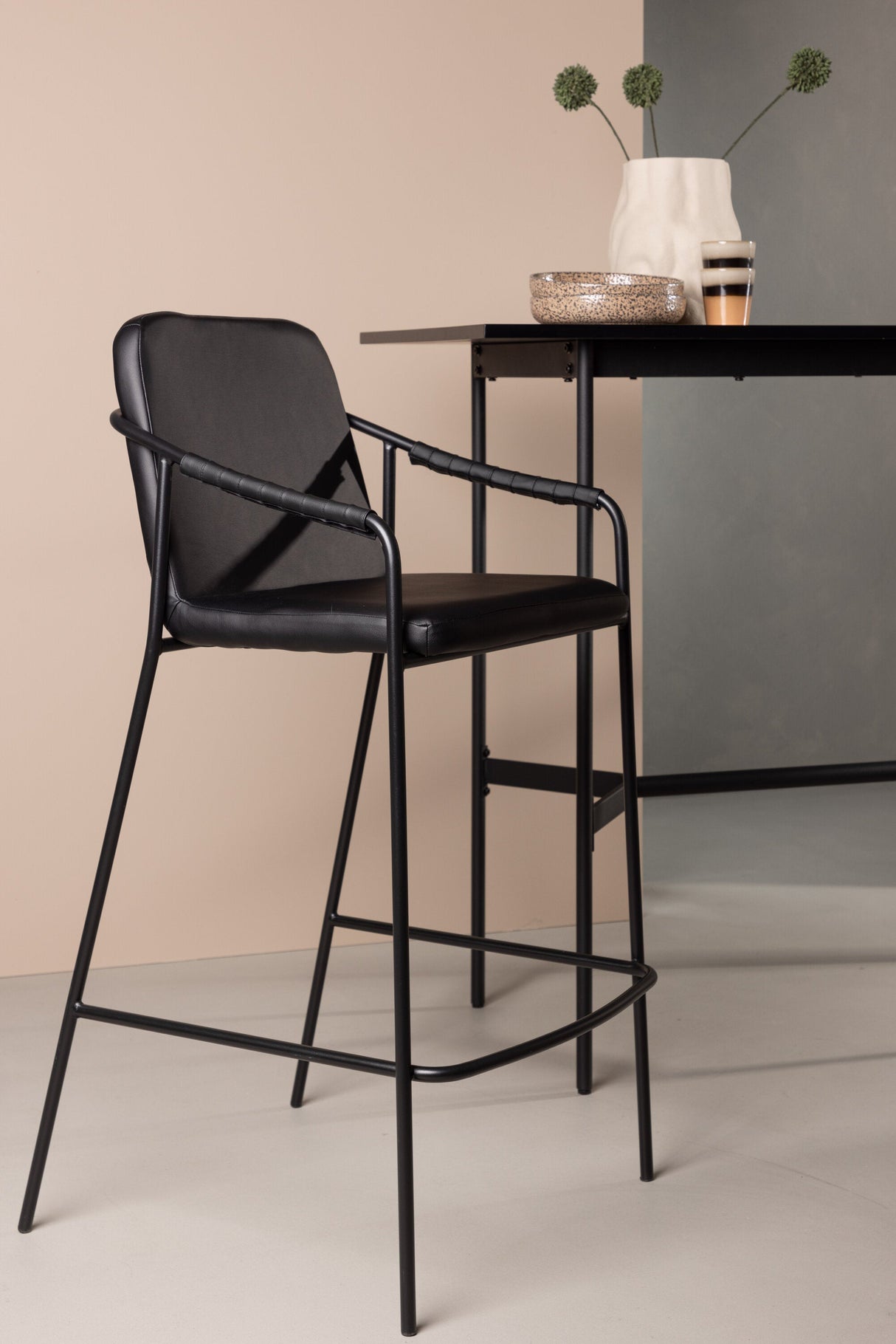 Tvist Barhocker - schwarz/Stahl - Barhocker - ALVAHOME