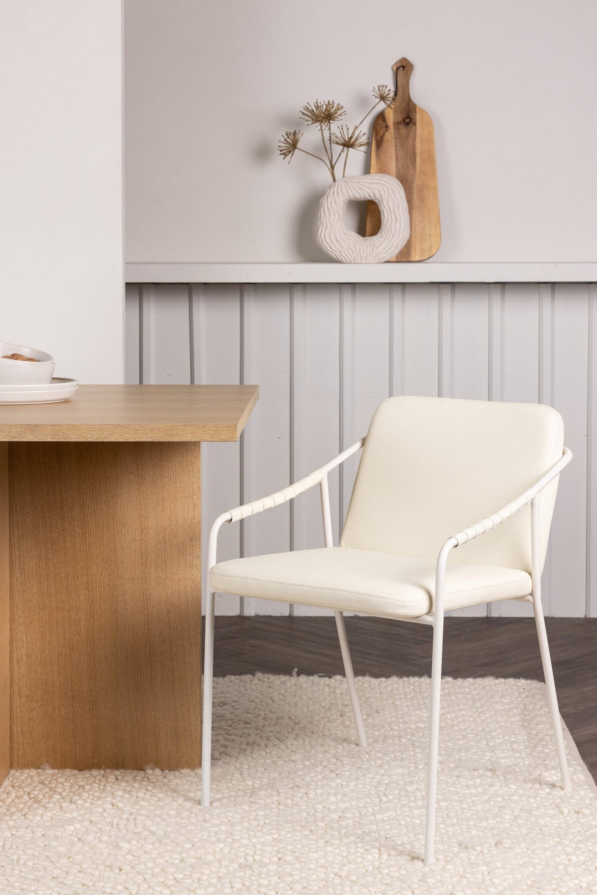 Tvist Esszimmerstuhl - beige/Stahl - Essstühle - ALVAHOME