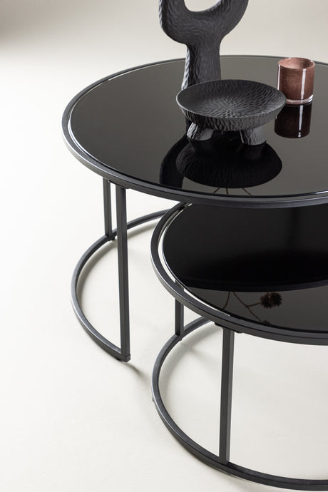 Twin Couchtisch - schwarz/MDF - Couchtische - ALVAHOME