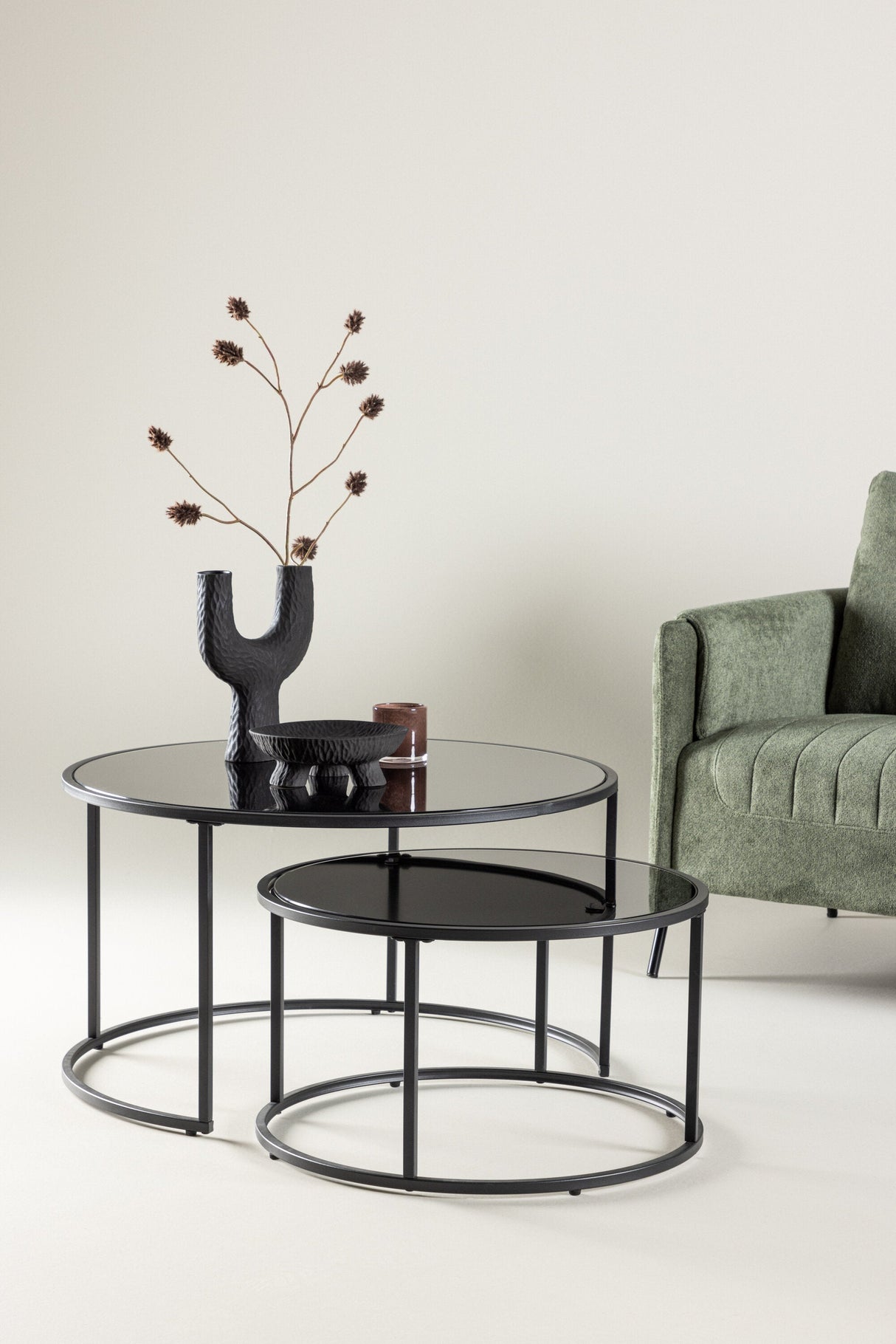 Twin Couchtisch - schwarz/MDF - Couchtische - ALVAHOME
