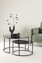 Twin Couchtisch - schwarz/MDF - Couchtische - ALVAHOME