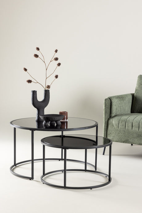 Twin Couchtisch - schwarz/MDF - Couchtische - ALVAHOME