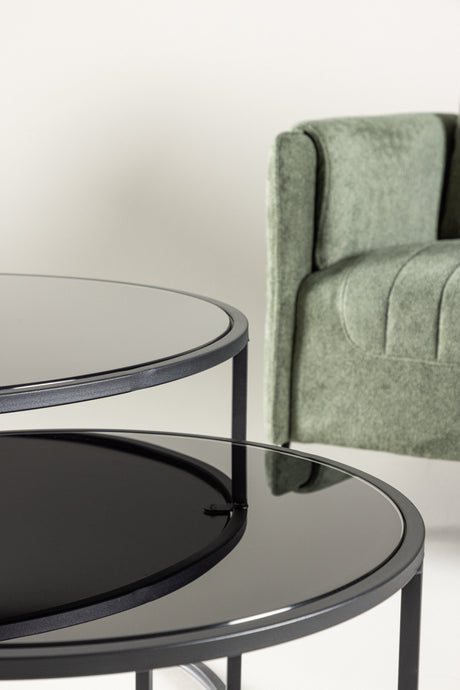 Twin Couchtisch - schwarz/MDF - Couchtische - ALVAHOME