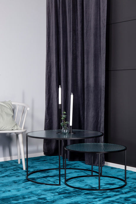Twin Couchtisch - schwarz/Pressglas - Couchtische - ALVAHOME