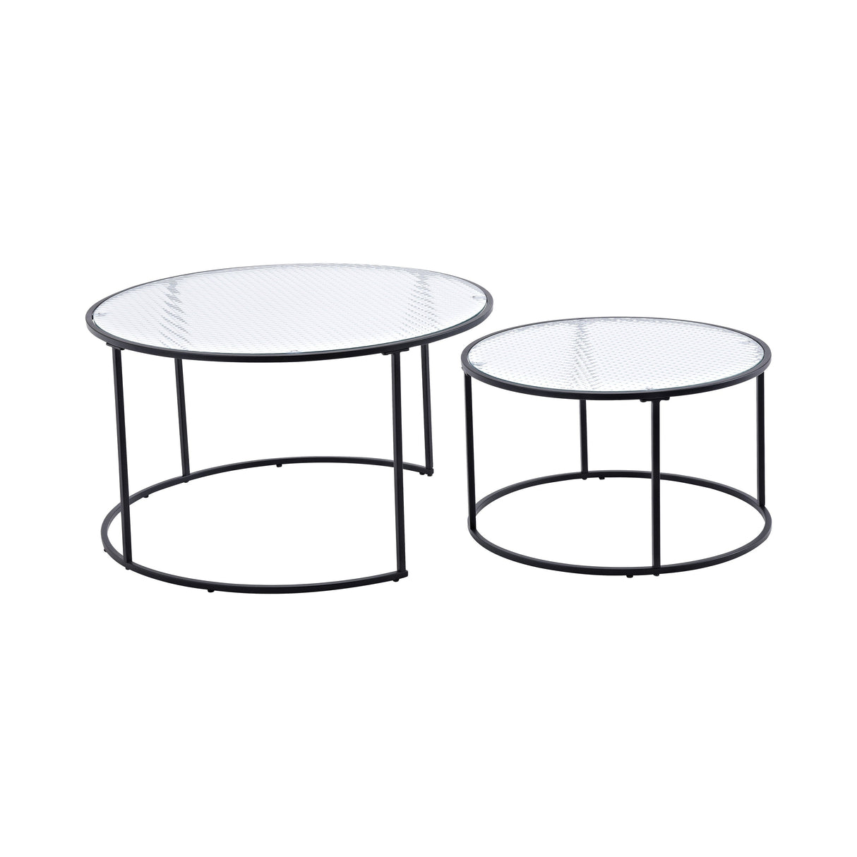 Twin Couchtisch - schwarz/Pressglas - Couchtische - ALVAHOME