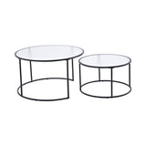 Twin Couchtisch - schwarz/Pressglas - Couchtische - ALVAHOME