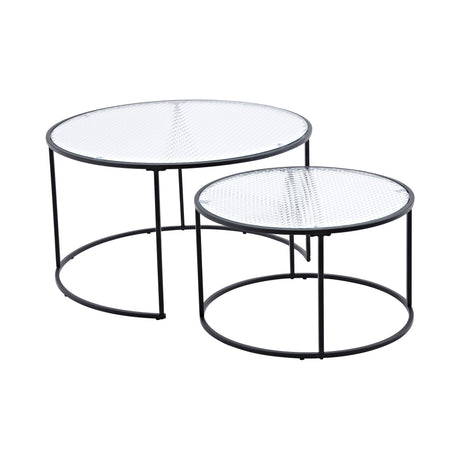 Twin Couchtisch - schwarz/Pressglas - Couchtische - ALVAHOME
