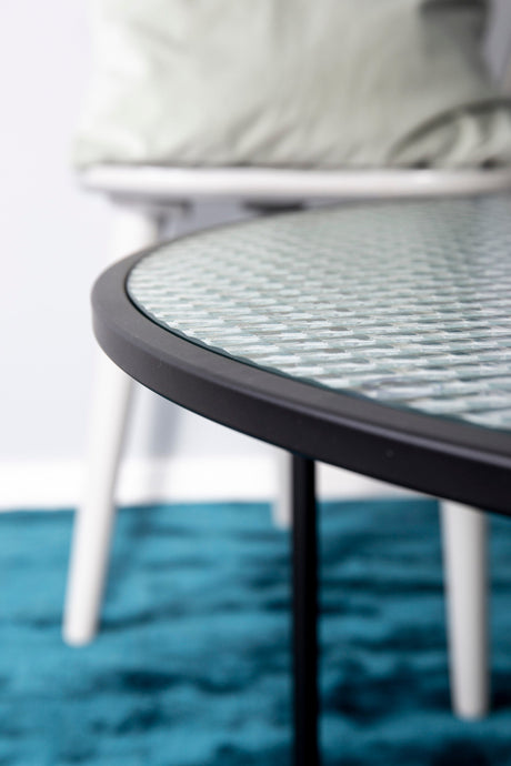 Twin Couchtisch - schwarz/Pressglas - Couchtische - ALVAHOME