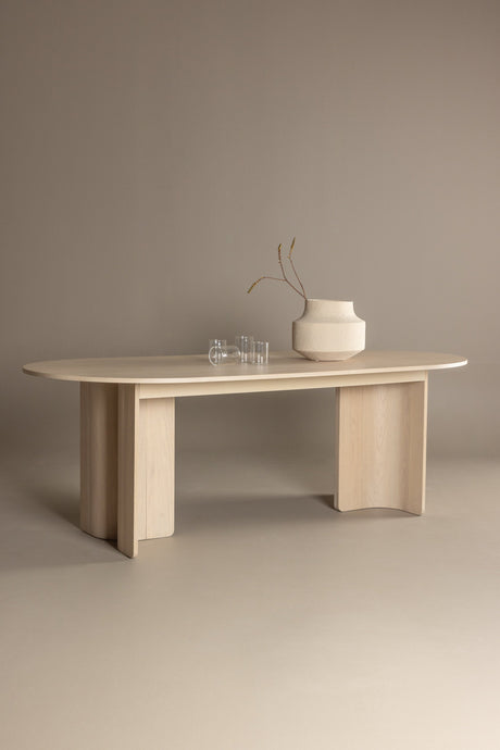 Tyresö ovaler Esstisch - white - wash/MDF - Ovale Esstische - ALVAHOME