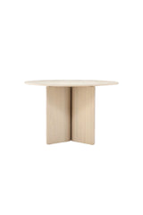 Tyresö runder Esstisch - white - wash/MDF - Runde Esstische - ALVAHOME