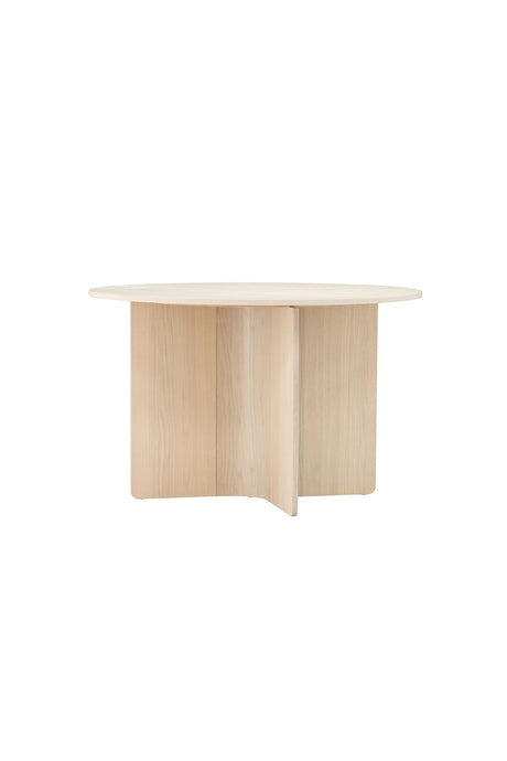 Tyresö runder Esstisch - white - wash/MDF - Runde Esstische - ALVAHOME