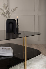 Un - line Couchtisch - schwarz/Glas - Couchtische - ALVAHOME