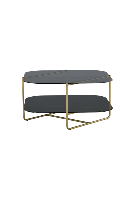 Un - line Couchtisch - schwarz/Glas - Couchtische - ALVAHOME