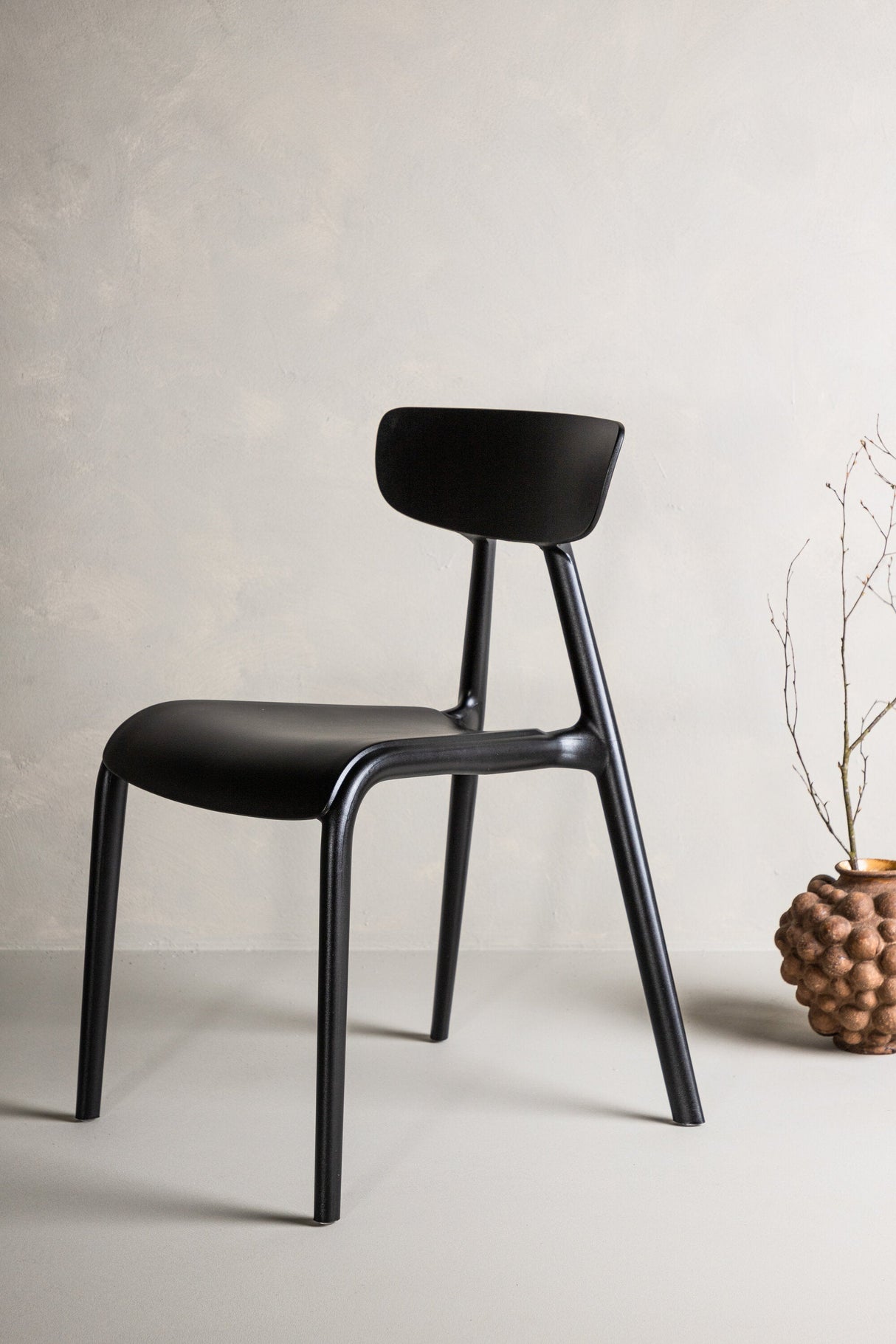 Ursholmen Esszimmerstuhl - schwarz/Plastik - Essstühle - ALVAHOME